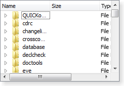 Screenshot of a Windows Vista style tree view